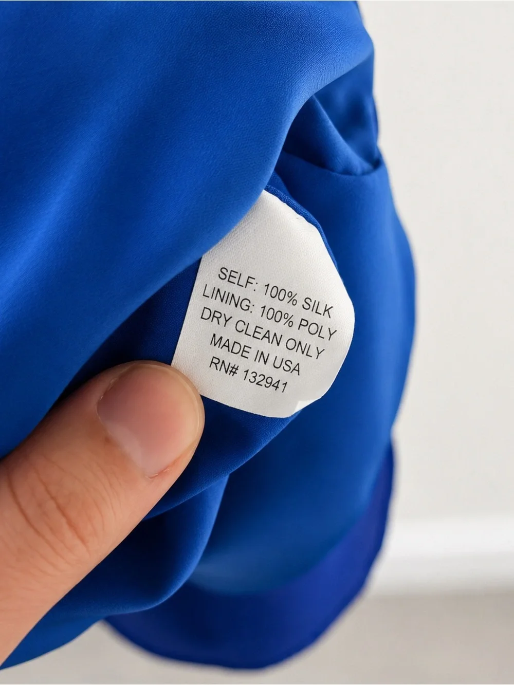 Amanda Uprichard Silk Royal Blue Shift Dress| Made in USA - Picture 4 of 5